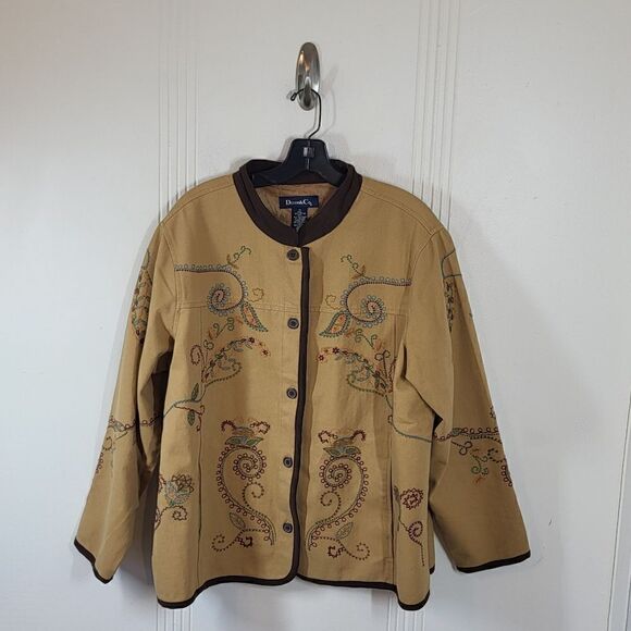 Plus Size Denim & Co. Embroidered Jacket - Picture 5 of 11